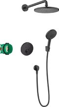 Термостатична Душова система Hansgrohe Raindance S, чорний матовий (27959670) Душові стійки Чорний матовий