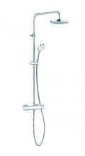 Термостатична душова стійка Kludi Logo DUAL SHOWER SYSTEM (680950500) Душові стійки Хром