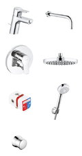 Душовий комплект Kludi Pure and Easy (376400565) Душові комплекти (системи) Хром