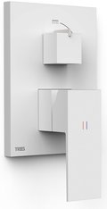 Смеситель Tres Slim Exclusive SLIM-TRES, белый матовый (10628001BM) Для ванны, Для душа Белый матовый