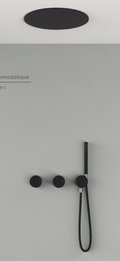 Термостатичний душовий комплект прихованого монтажу GRB Incool (4221) Душові комплекти (системи) Чорний