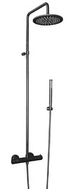Термостатическая душевая система Paffoni Light (ZCOL684LIQNO) Душевые стойки Черный, Черный матовый