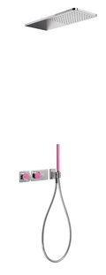 Термостатический душевой комплект скрытого монтажа Tres Loft colors BLOCK SYSTEM (20735202FU) Душевые комплекты (системы) Розовый-хром