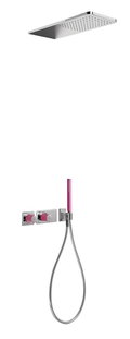 Термостатический душевой комплект скрытого монтажа Tres Loft colors BLOCK SYSTEM (20735202VI) Душевые комплекты (системы) Фиолетовый-хром