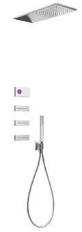 Электронный душевой комплект скрытого монтажа Tres SHOWER TECHNOLOGY (09286314) Душевые комплекты (системы) Хром