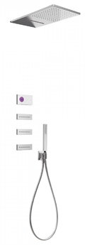 Электронный душевой комплект скрытого монтажа Tres SHOWER TECHNOLOGY (09286408) Душевые комплекты (системы) Хром