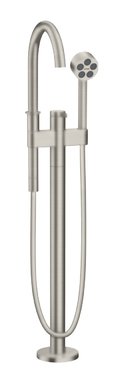 Напольный смеситель для ванны Axor One, Stainless Steel Optic (48440800) Для ванны Нерж. сталь