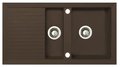 Гранітна мийка Marmorin CIRE Chocolate (375513017) Врізні зверху Прямокутні Коричневий
