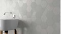 Плитка Wow Subway Lab Mini Hexa Liso Ash Grey Matt 15*17 (101182) Для кухни, Для общественных помещений, Для жилых помещений, Для ванной