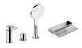 Смеситель для ванны Gessi Riflessi TRASPARENZE (34245-031) Для ванны Хром
