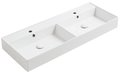 Керамическая раковина 121 cм Simas Agile, glossy white (AG 121D) На столешницу, На тумбу, Подвесные Прямоугольные