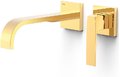 Настенный смеситель для раковины Tres Slim Exclusive SLIM-TRES, золото (20230004OR) Для раковины Золото