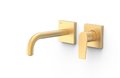 Настенный смеситель для раковины Tres PROJECT-TRES, золото матовый (21130001OM) Для раковины Золото матовый