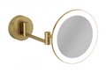 Косметическое зеркало с подсветкой Kludi Vela R, золото матовое (58995N0W) Косметические зеркала Kludi