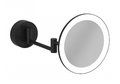 Косметическое зеркало с подсветкой Kludi Vela R, черный матовый (5899539W) Косметические зеркала Kludi