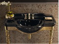 Керамическая раковина 105 см Flaminia Fidia 105, black (3050) Встраиваемые сверху, На столешницу, Подвесные Асимметричные, Полукруглые