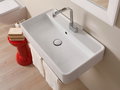 Керамическая раковина 75 см Flaminia Miniwash 75, white (MW75S) На столешницу, Подвесные Прямоугольные