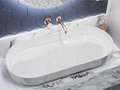 Раковина накладная каменная 90 см Miraggio Marta 900, белый (0000692) На столешницу, На тумбу Раковины-чаши