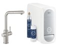 Смеситель со стартовым комплектом GROHE Blue Home (31539DC0) Для кухни Нерж. сталь