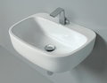 Керамическая раковина 54 см Flaminia Mono 54, white (MN54L) На столешницу, Подвесные Прямоугольные