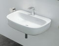 Керамическая раковина 74 см Flaminia Mono 74, white (MN74L) На столешницу, Подвесные Прямоугольные
