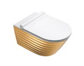 Подвесной безободковый унитаз Catalano Gold&Silver NewFlush, gold/white (1VS55RZEBO) Подвесные 
