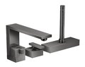 Смеситель для ванны Axor Edge diamond cut, Polished Black Chrome (46431330) Для ванны Черный глянцевый 