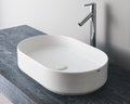 Раковина накладная 60 см Cielo Shui Comfort, белый (SHCOLAO60-Bianco) На столешницу, На тумбу Овальные