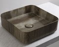 Раковина накладна 40 см Cielo Shui Comfort, коричневий мармур (SHCOLAQ40-BP) На стільницю, На тумбу 