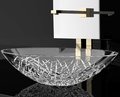 Кришталева раковина Glass Design Ice Oval (ICEOVT01F4) На стільницю 