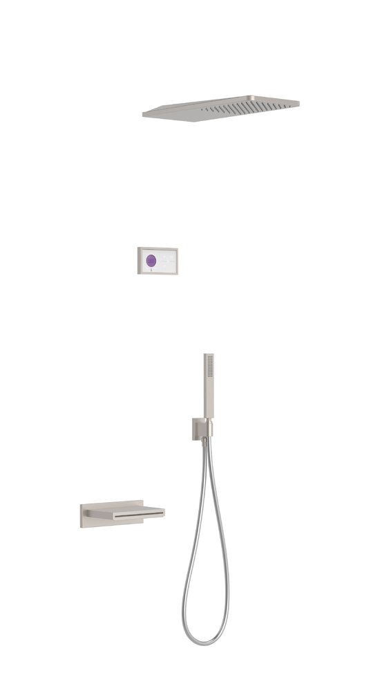 Электронный душевой комплект скрытого монтажа Tres SHOWER TECHNOLOGY, сталь (09286319AC) Душевые комплекты (системы) Сталь