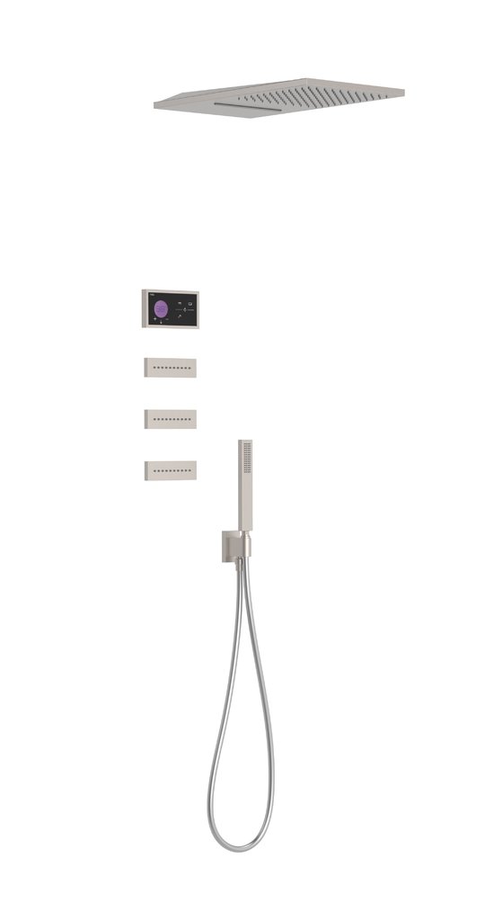 Электронный душевой комплект скрытого монтажа Tres SHOWER TECHNOLOGY, сталь (09288408AC) Душевые комплекты (системы) Сталь