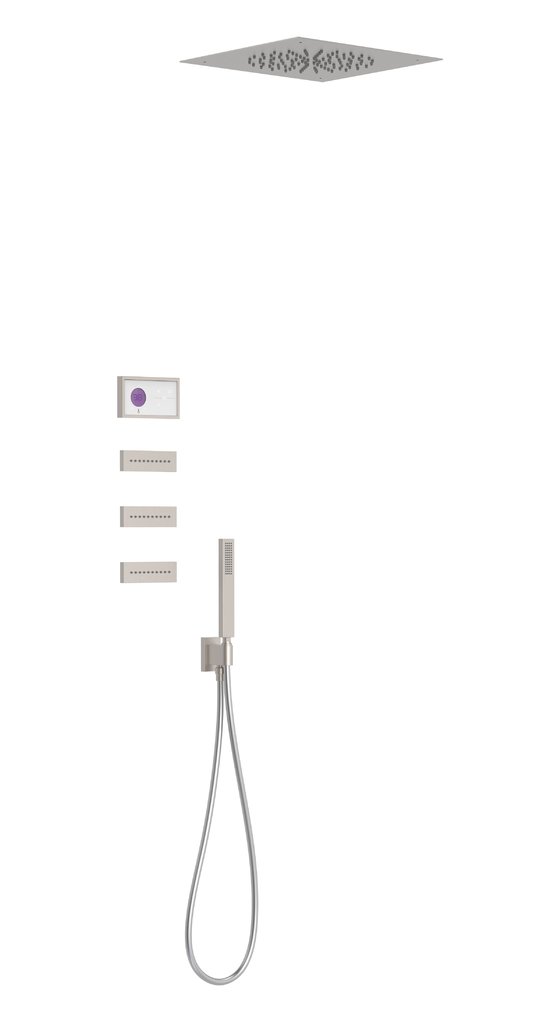 Электронный душевой комплект скрытого монтажа Tres SHOWER TECHNOLOGY, сталь (09286313AC) Душевые комплекты (системы) Сталь