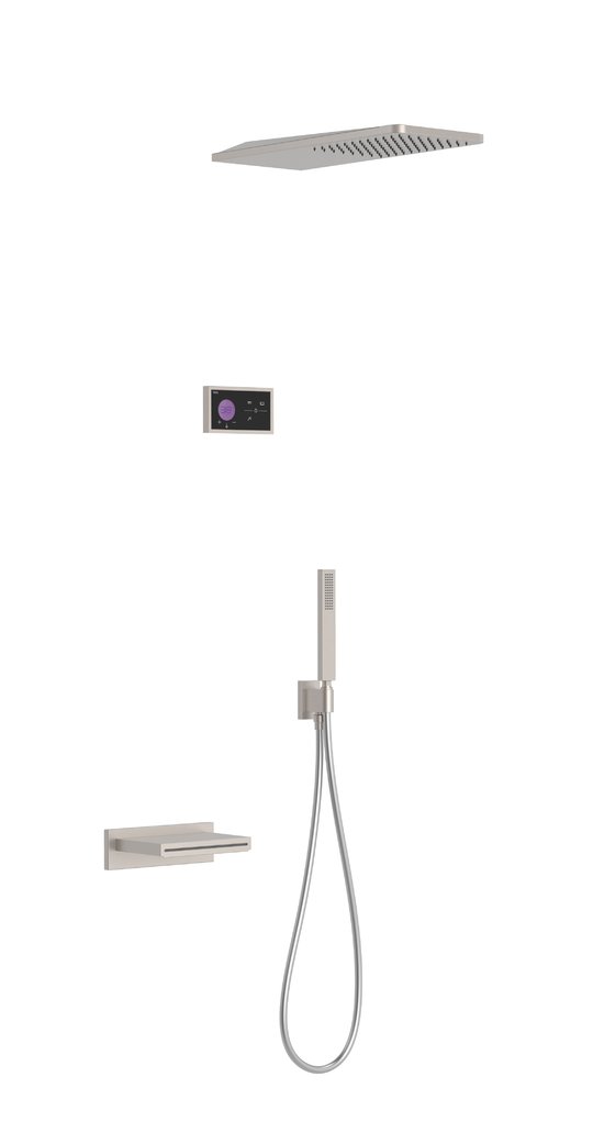 Электронный душевой комплект скрытого монтажа Tres SHOWER TECHNOLOGY, сталь (09288319AC) Душевые комплекты (системы) Сталь