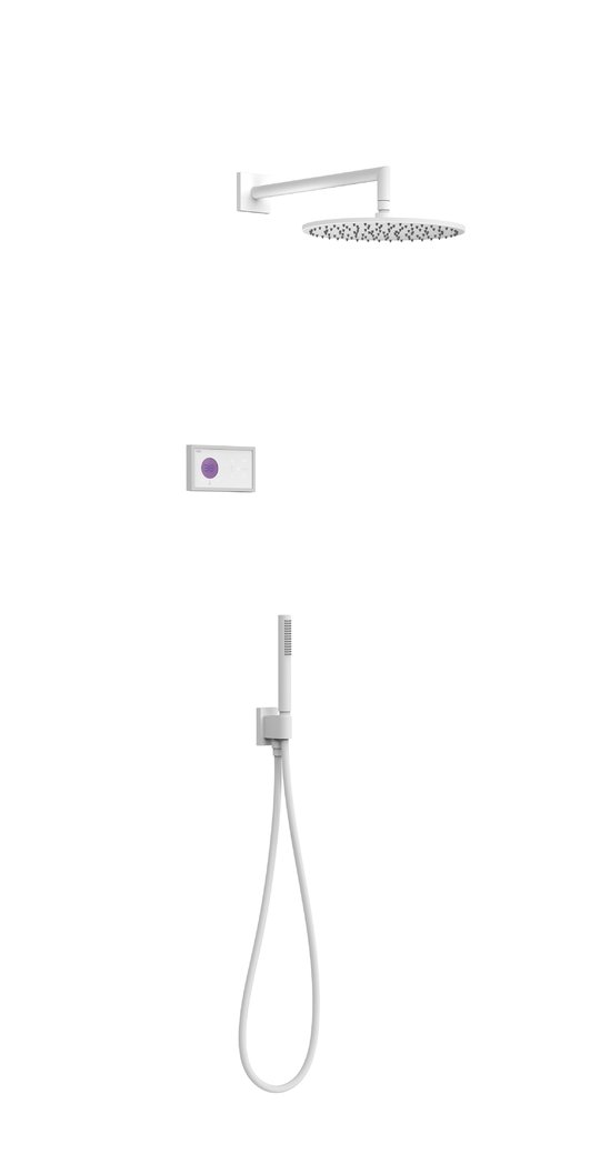 Электронный душевой комплект скрытого монтажа Tres SHOWER TECHNOLOGY, белый матовый (09286558BM) Душевые комплекты (системы) Белый матовый