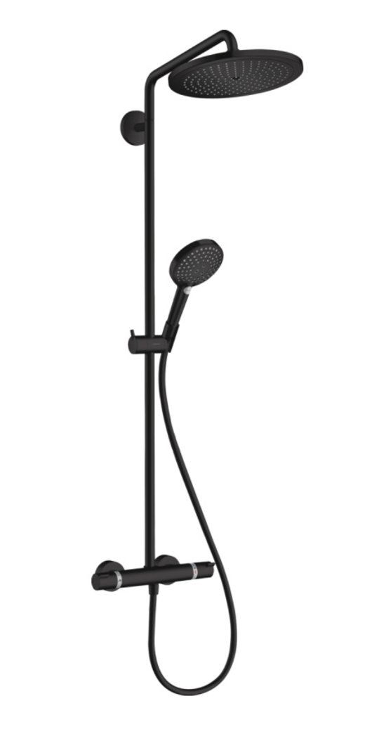 Душова система Hansgrohe Raindance Select S SHOWERPIPE Matt Black 280мм (26890670) Душові стійки Чорний матовий