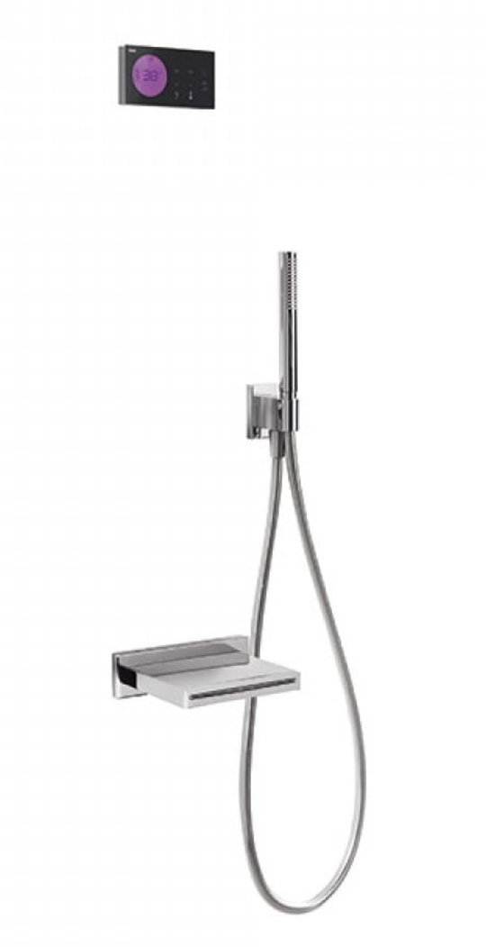 Электронный душевой комплект для ванны скрытого монтажа Tres SHOWER TECHNOLOGY (09288556) Душевые комплекты (системы) Хром