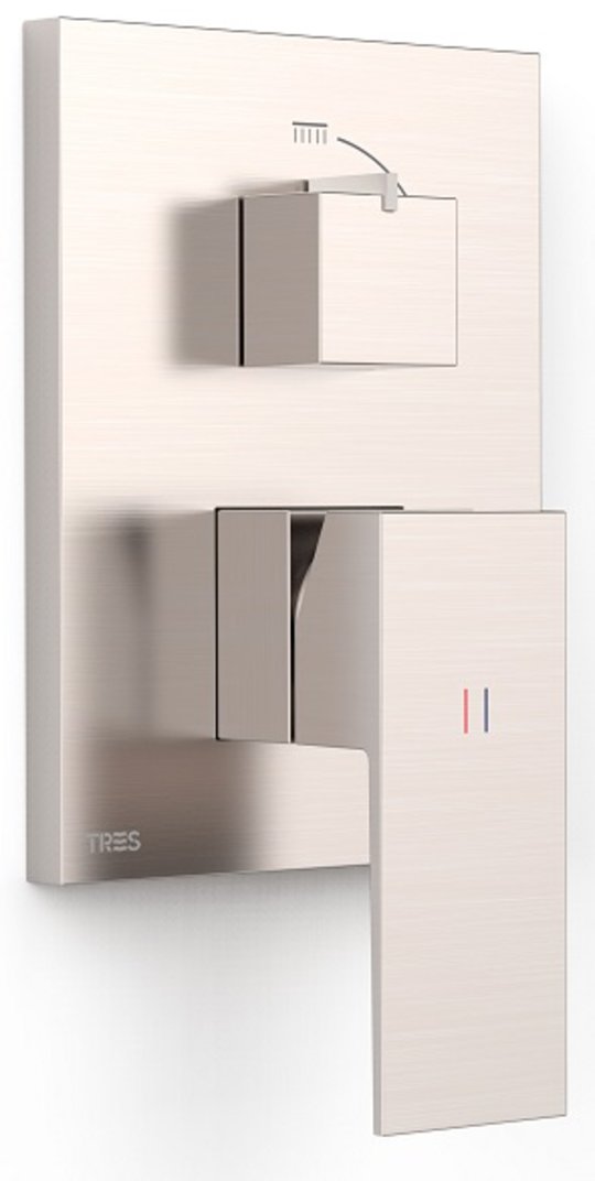 Змішувач Tres Slim Exclusive SLIM-TRES, сталь (10628001ac) Для ванни, Для душа Сталь