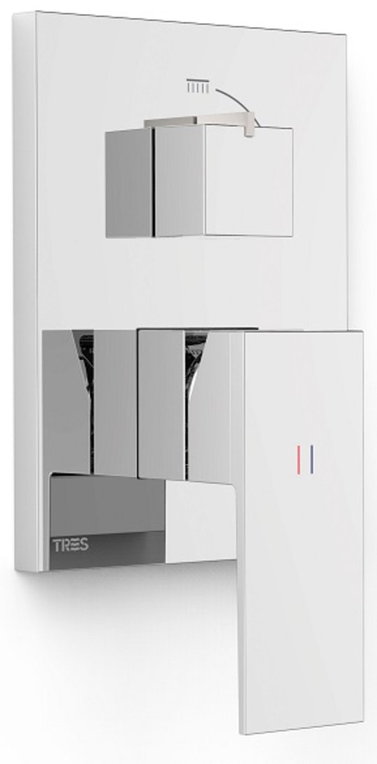 Змішувач Tres Slim Exclusive SLIM-TRES, хром (10628001) Для ванни, Для душа Хром