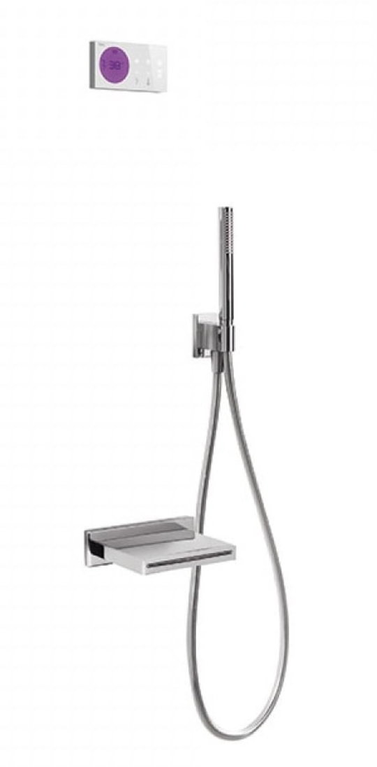 Электронный душевой комплект для ванны скрытого монтажа Tres SHOWER TECHNOLOGY (09286556) Душевые комплекты (системы) Хром