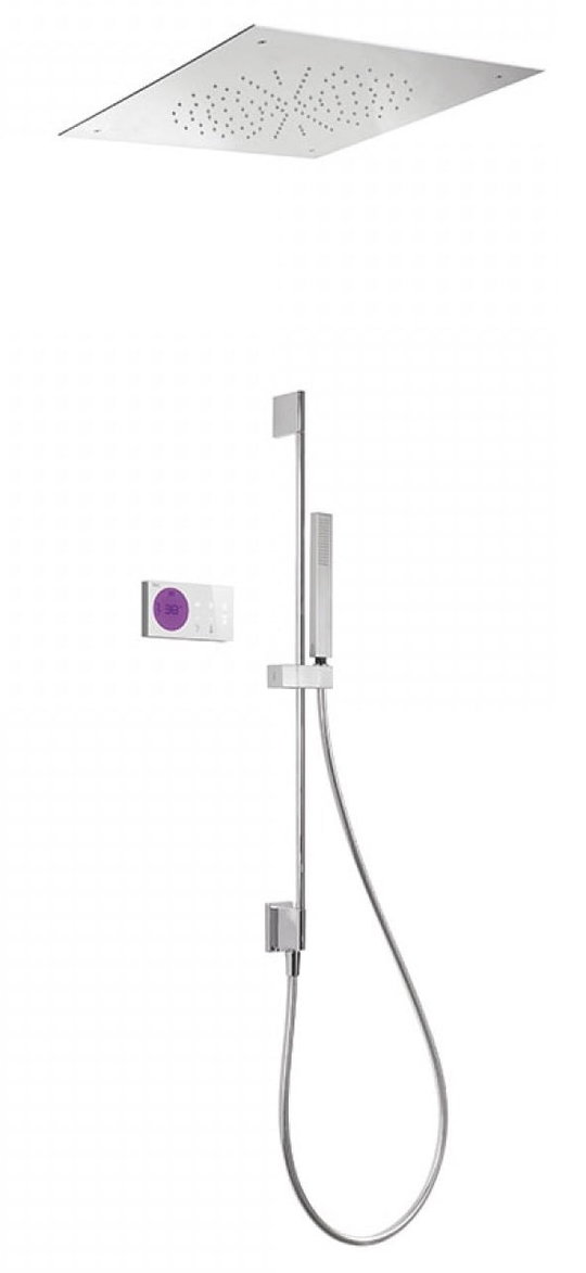 Електронний душовий комплект прихованого монтажу Tres SHOWER TECHNOLOGY (09286581) Душові комплекти (системи) Хром