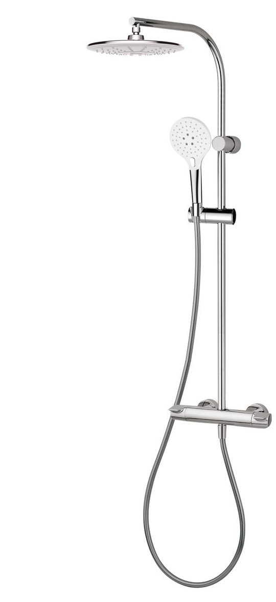 Термостатическая душевая система GRB Premier 3F Snow XL (50425500XL) Душевые стойки Хром
