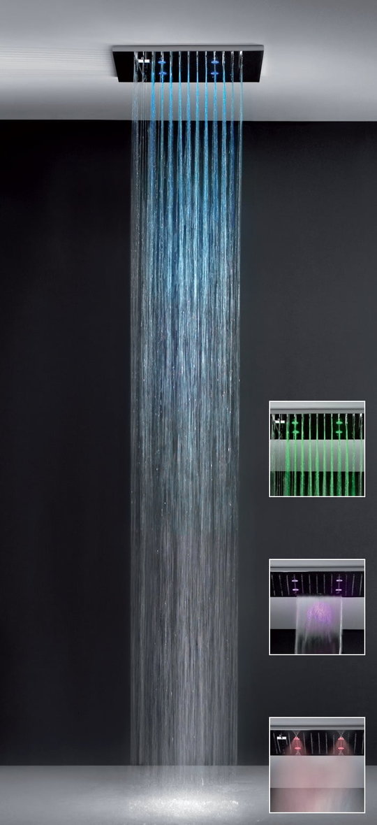 Многофункциональная душевая система Gessi Colour (32855+32927) Верхние души Хром