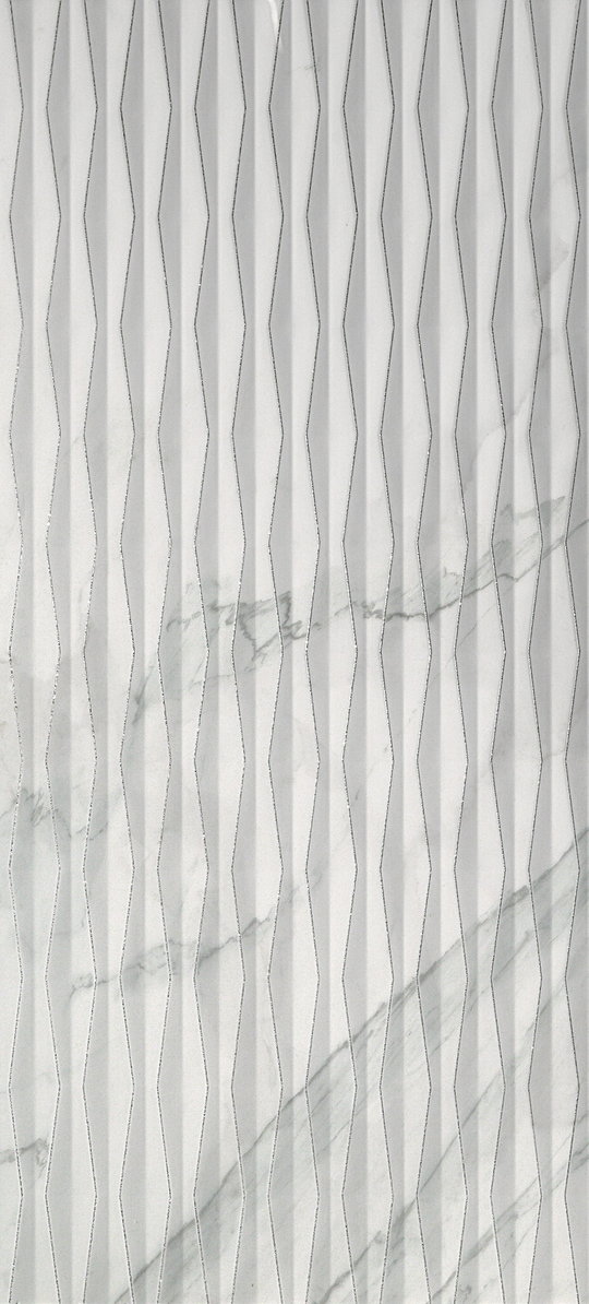 Плитка Fap Roma Fold Glitter Statuario Inserto Ret 50*110 (fMBV) FAP Ceramiche Для кухни, Для общественных помещений, Для жилых помещений, Для ванной