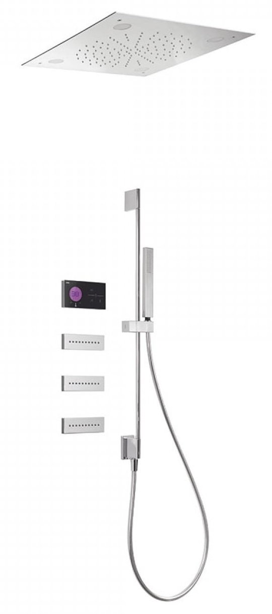 Электронный душевой комплект скрытого монтажа Tres SHOWER TECHNOLOGY (09288309) Душевые комплекты (системы) Хром