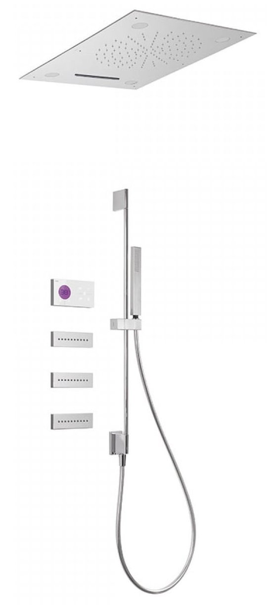 Электронный душевой комплект скрытого монтажа Tres SHOWER TECHNOLOGY (09286401) Душевые комплекты (системы) Хром