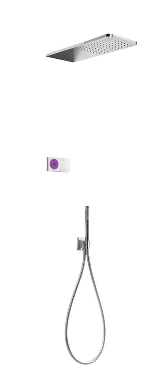 Электронный душевой комплект скрытого монтажа Tres Study Exclusive SHOWER TECHNOLOGY (09286554) Душевые комплекты (системы) Хром