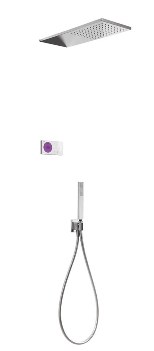 Електронний душовий комплект прихованого монтажу Tres Slim Exclusive SHOWER TECHNOLOGY (09286551) Душові комплекти (системи) Хром