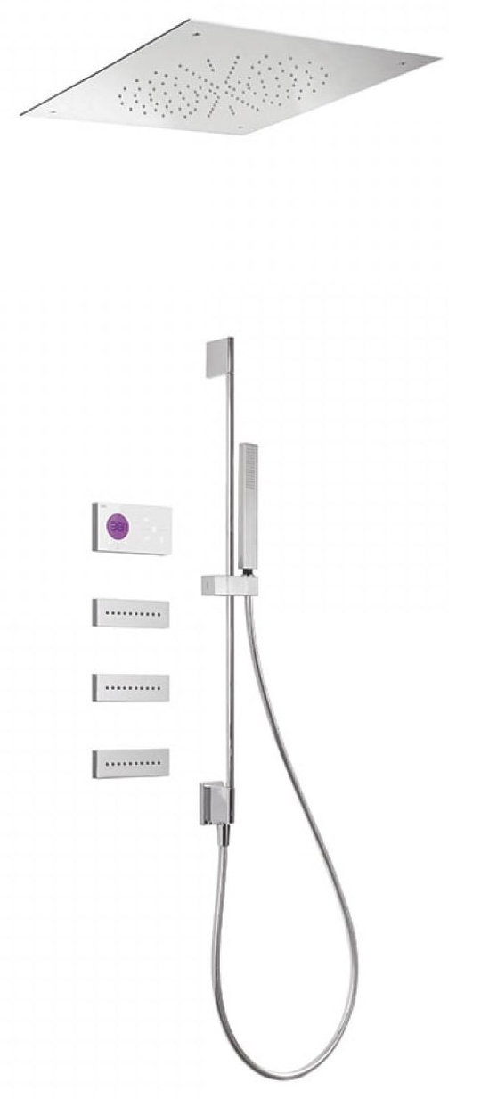 Электронный душевой комплект скрытого монтажа Tres SHOWER TECHNOLOGY (09286311) Душевые комплекты (системы) Хром