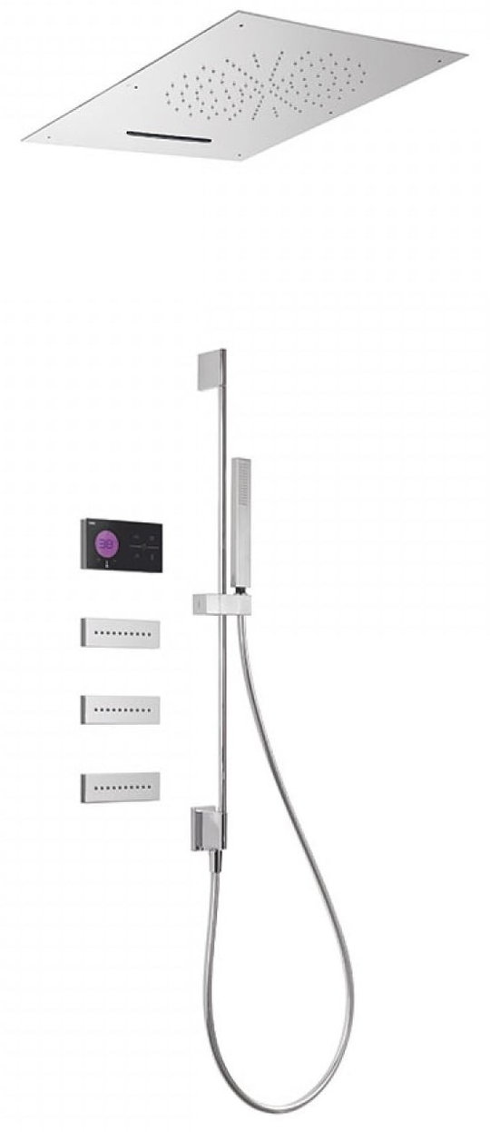 Электронный душевой комплект скрытого монтажа Tres SHOWER TECHNOLOGY (09288403) Душевые комплекты (системы) Хром